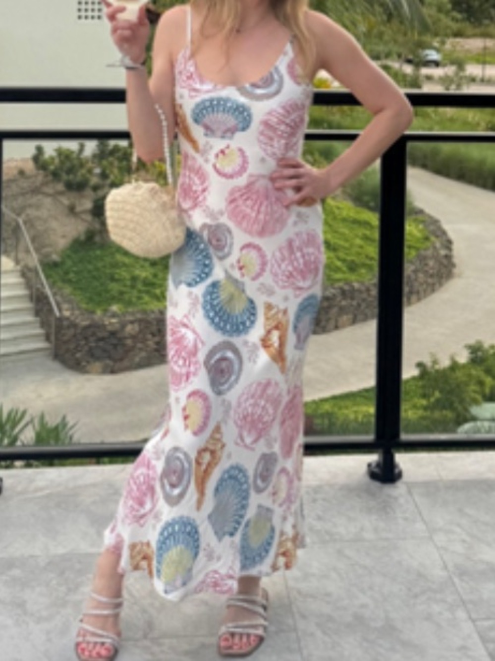 Conditions Apply Elva Slip Midi Dress in Shell Print